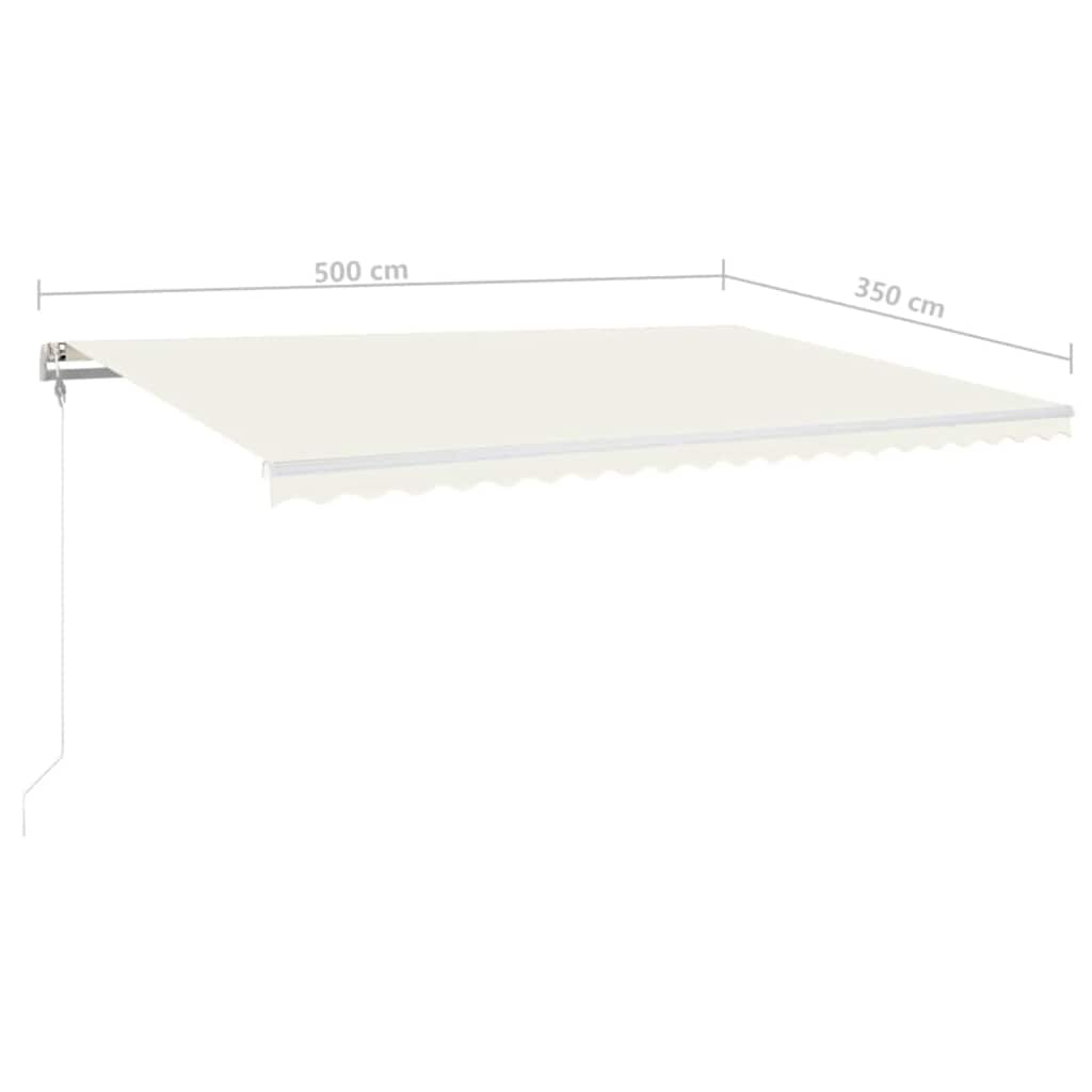 Tenda Automatica con Sensore Vento e LED 500x350 cm Crema | homemem39