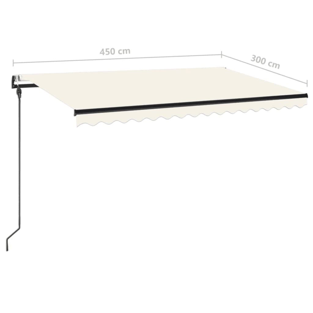 Tenda da Sole Retrattile Automatica 450x300 cm Crema | homemem39