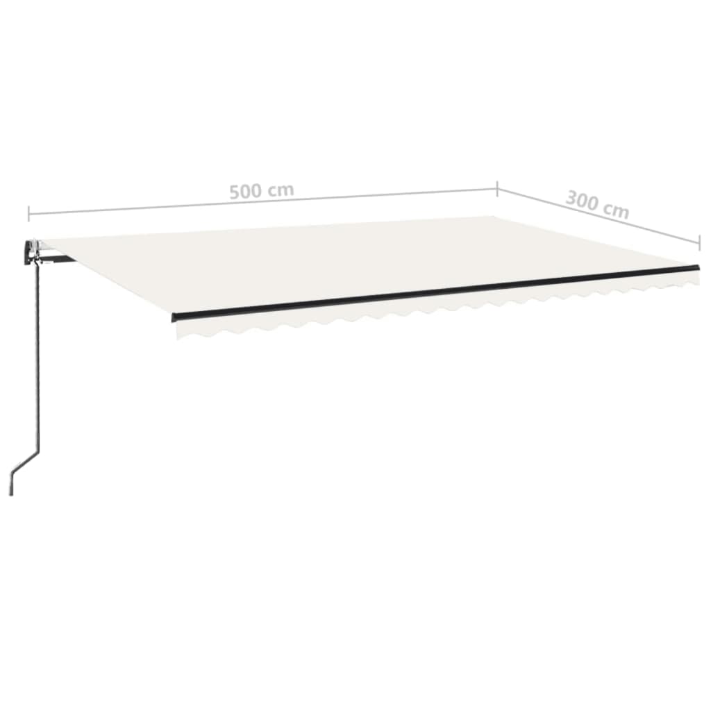 Tenda da Sole Retrattile Automatica 500x300 cm Crema | homemem39