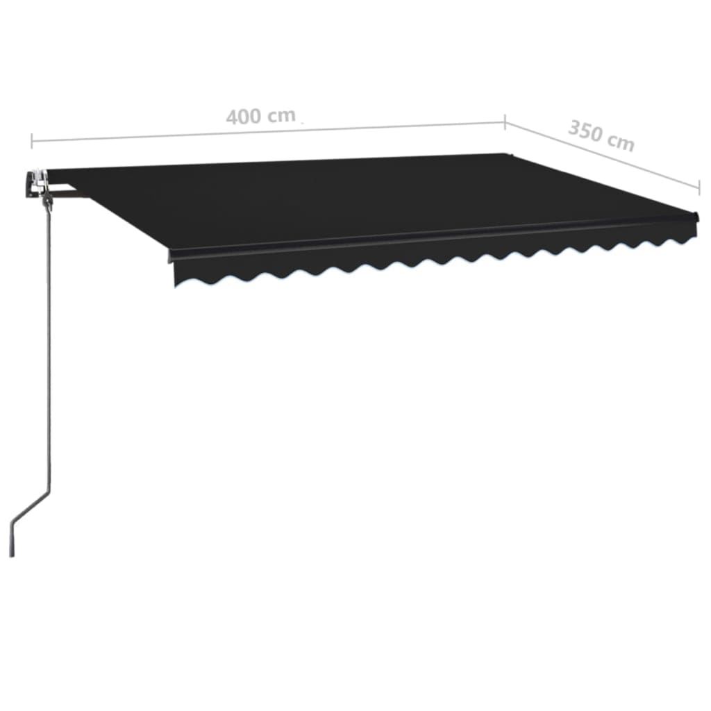 Tenda Automatica con Sensore Vento e LED 400x350 cm Antracite | homemem39