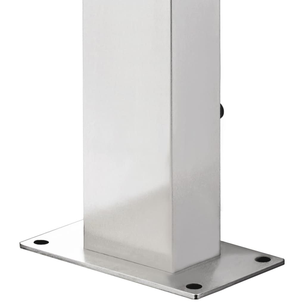 Doccia da Giardino con Base Marrone 225 cm in Acciaio Inox | homemem39