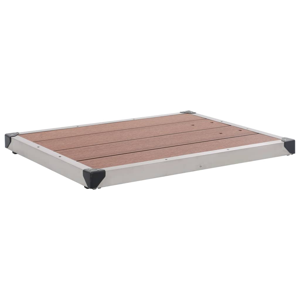 Doccia da Giardino con Base Marrone 220 cm in Alluminio | homemem39
