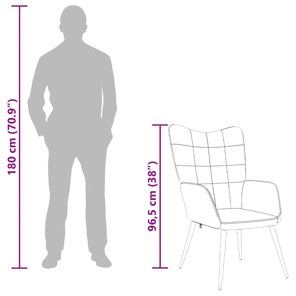 Sedia Relax Grigio Scuro in Tessuto