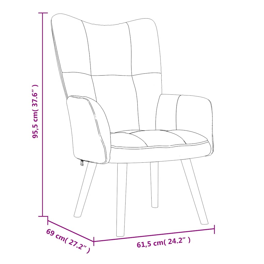 Sedia Relax Verde Chiaro in Velluto | homemem39
