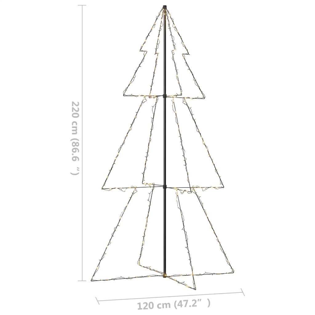 Albero di Natale a Cono 300 LED per Interni Esterni 120x220 cm