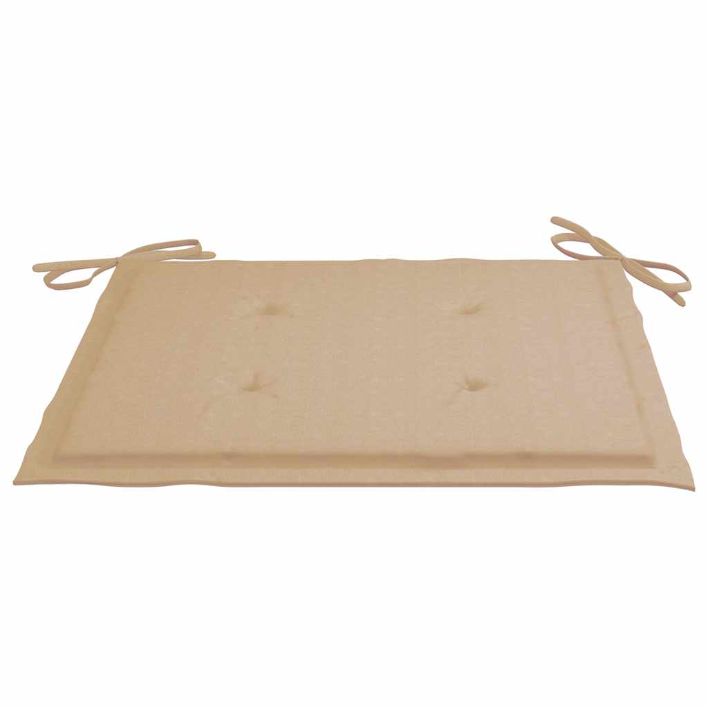 Sedie da Giardino Pieghevoli con Cuscini 4 pz Massello di Teak | homemem39