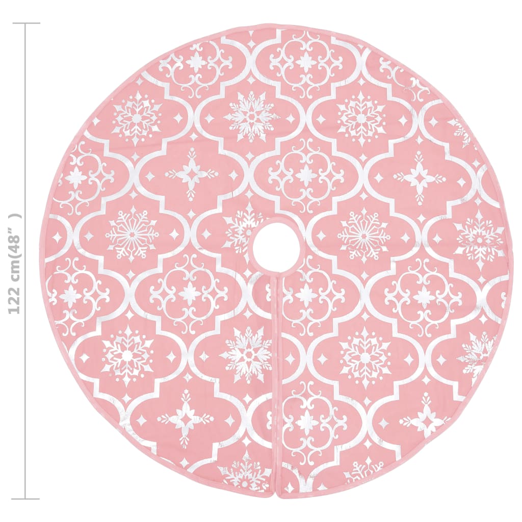 Gonna Albero Natale Raffinata con Calza Rosa Tessuto 122 cm | homemem39