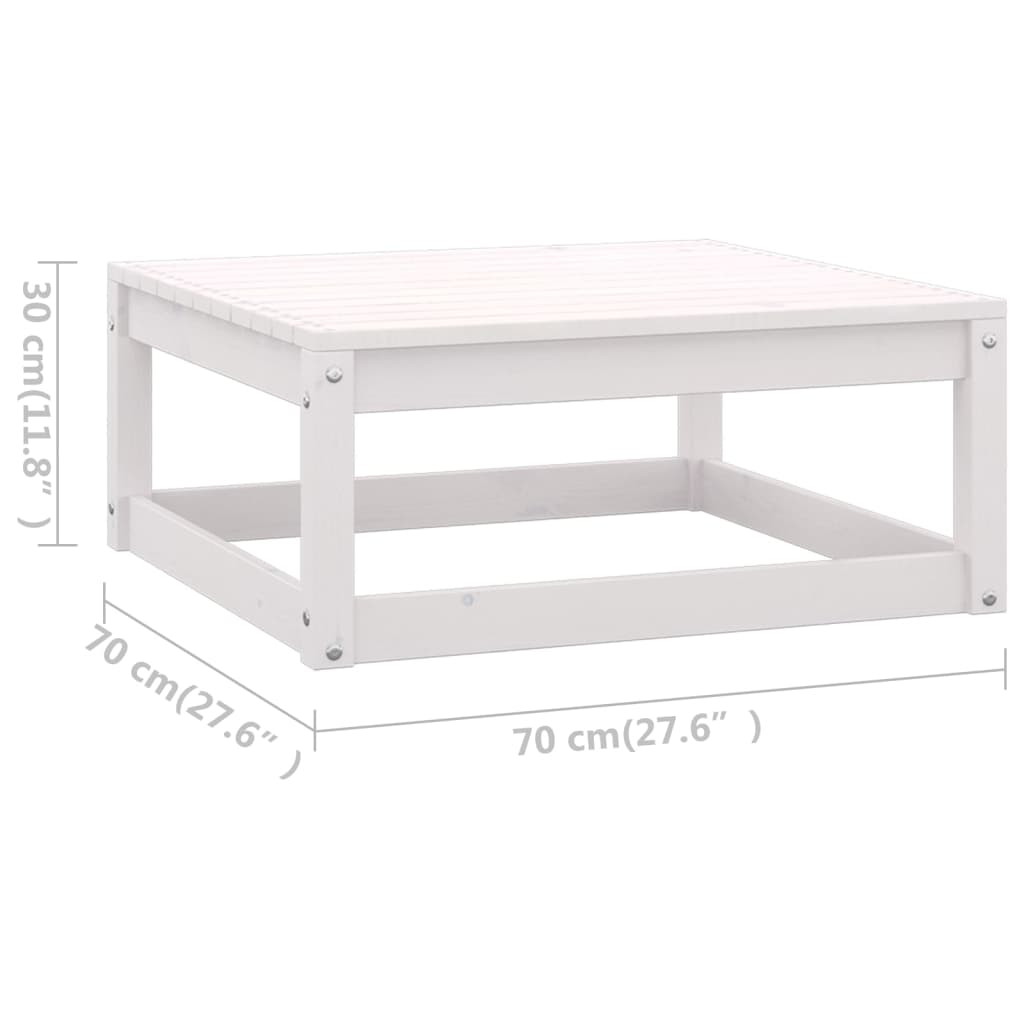 Set Divani da Giardino 6 pz Bianco in Legno Massello di Pino | homemem39