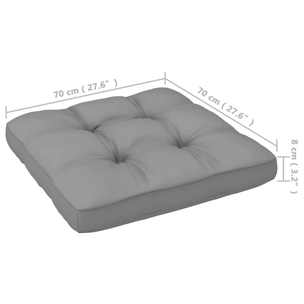 Set Salotto Giardino 9 pz Cuscini Antracite Legno Massello Pino | homemem39