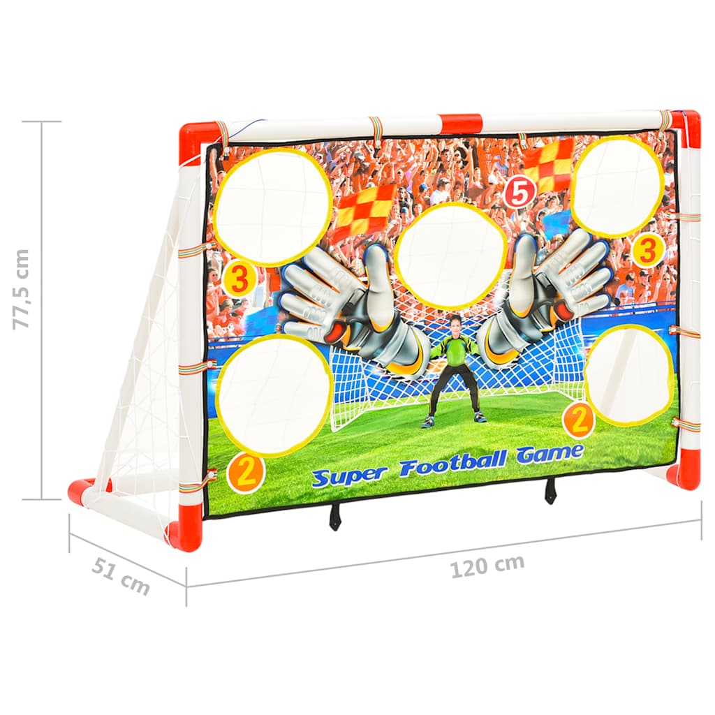 Set Porta da Calcio per Bambini con Pannello 120x51x77,5 cm - homemem39