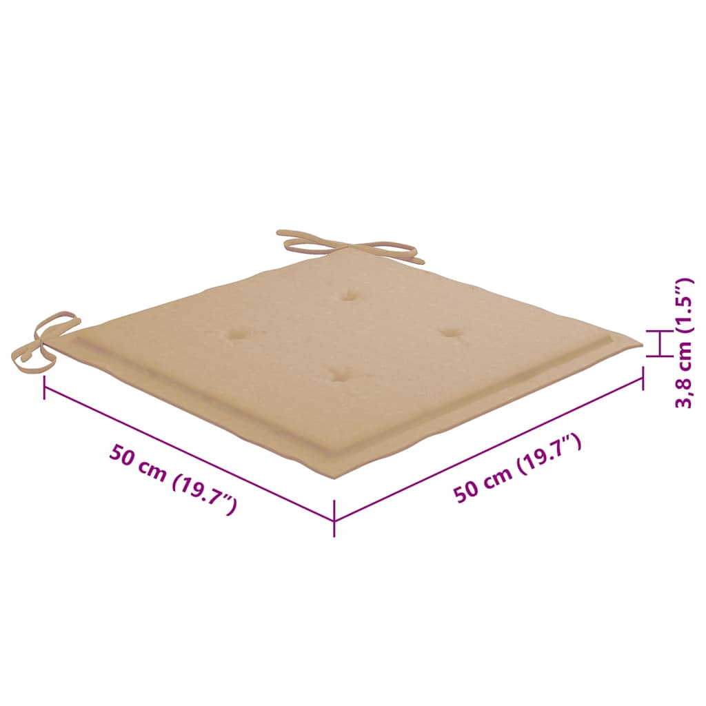 Sedie da Giardino con Cuscini 8 pz in Massello di Acacia Grigie - homemem39