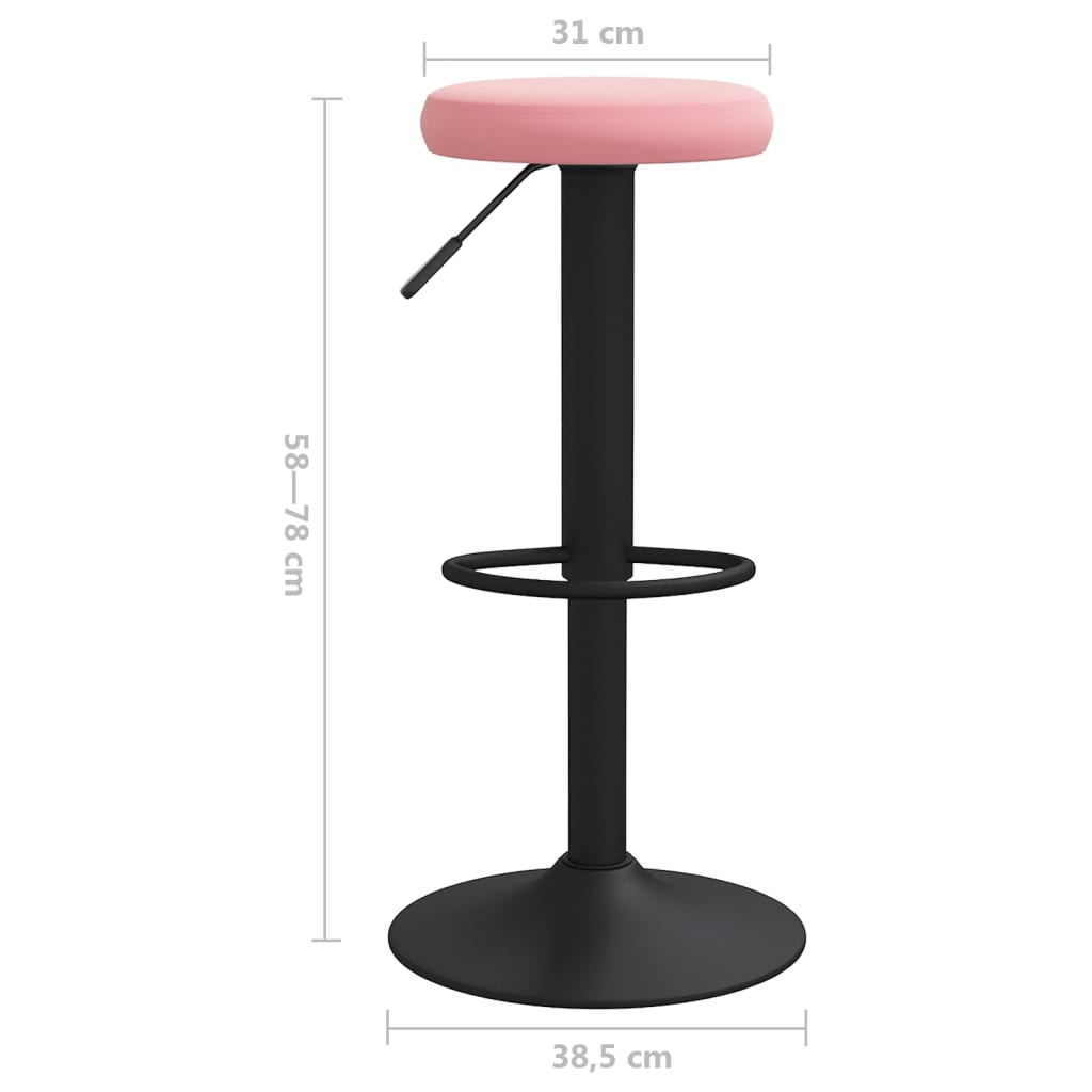 Sgabelli da Bar 2 pz Rosa in Velluto | homemem39