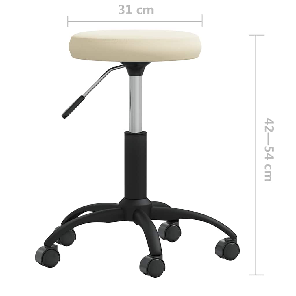 Sedia Girevole da Ufficio Crema in Velluto | homemem39
