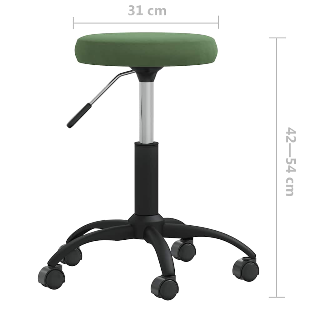 Sedia Girevole da Ufficio Verde Scuro in Velluto | homemem39