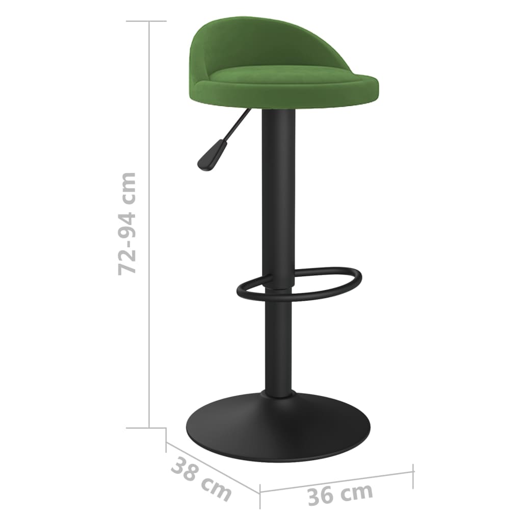Sgabelli da Bar 2 pz Verde Scuro in Velluto | homemem39