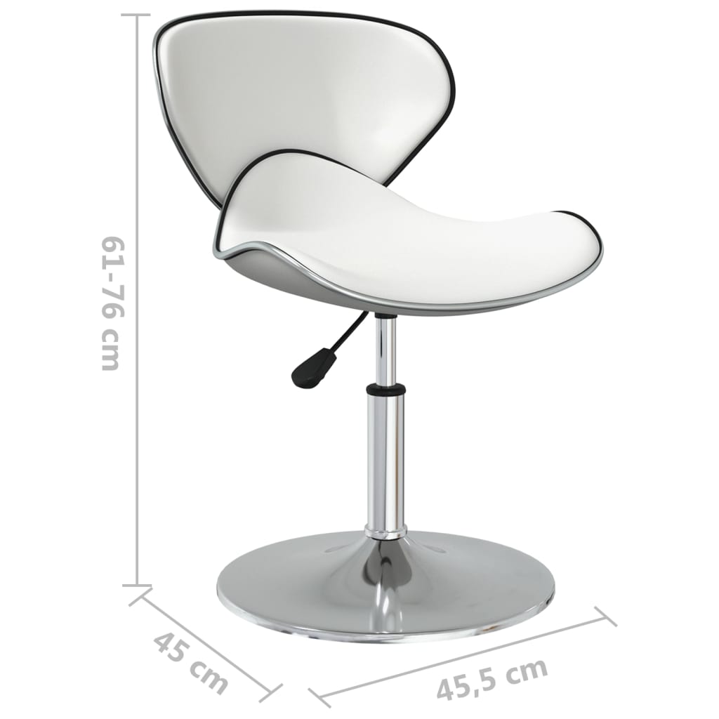 Sedie da Pranzo 2 pz Bianche in Similpelle | homemem39