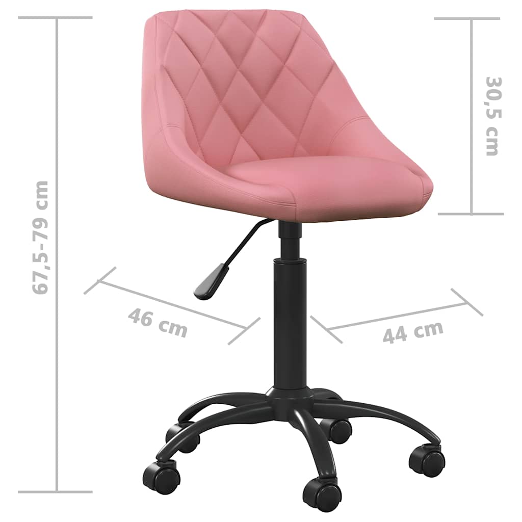 Sedia da Pranzo Rosa in Velluto