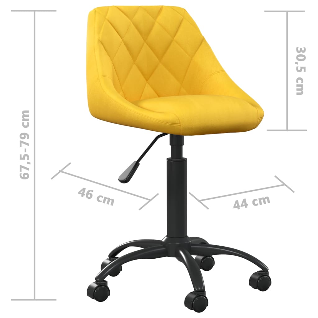 Sedia da Pranzo Giallo Senape in Velluto | homemem39