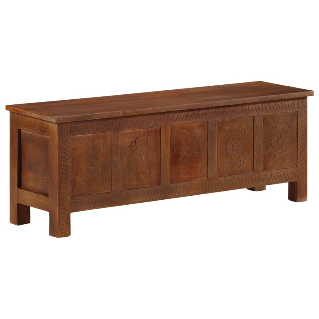 Scatola Portaoggetti 110x30x40 cm in Legno Massello di Mango | homemem39