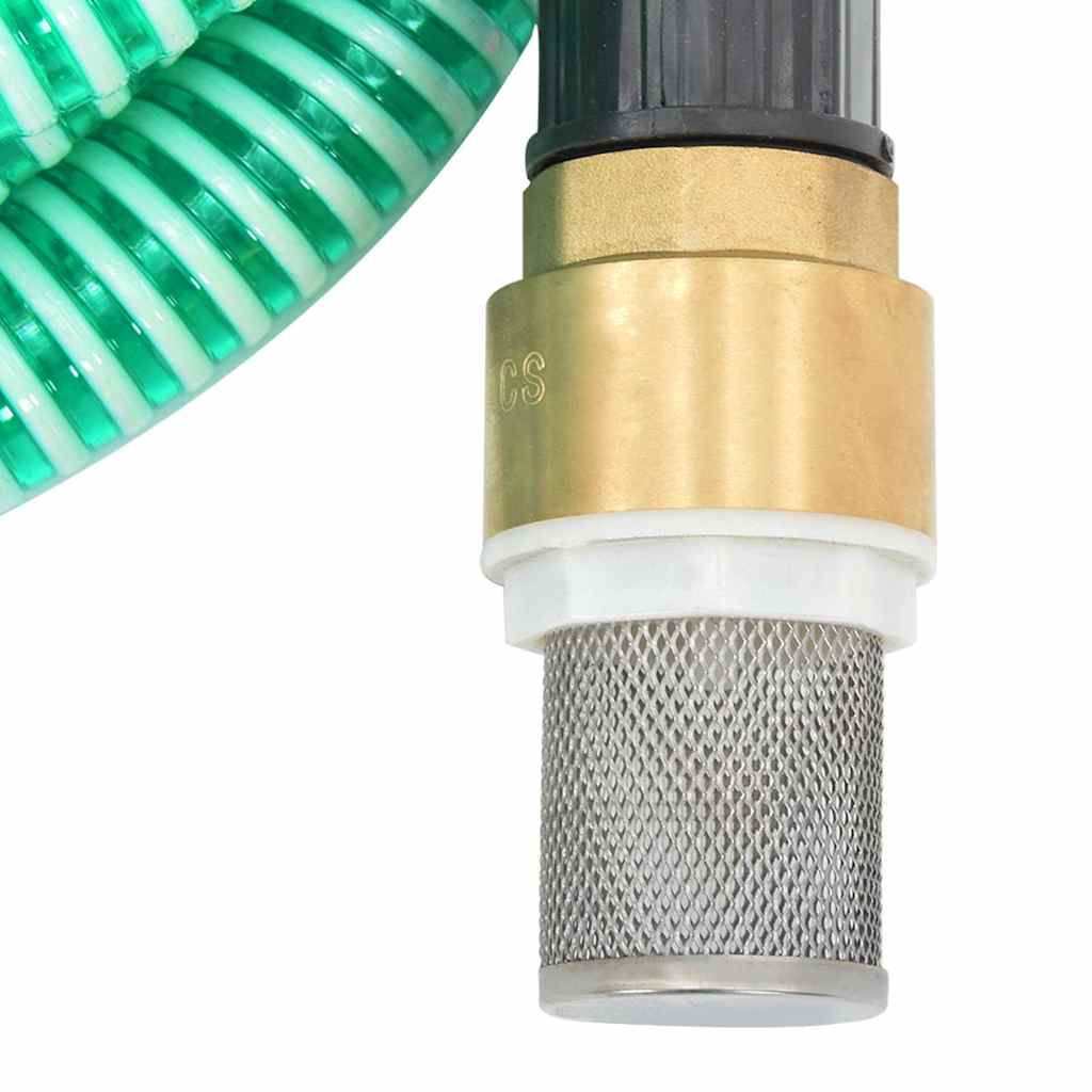 Tubo di Aspirazione con Raccordi in Ottone 1,1" 10 m PVC