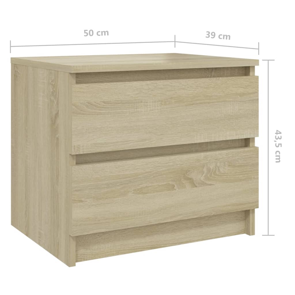 Comodino Rovere Sonoma 50x39x43,5 cm in Legno Multistrato - homemem39