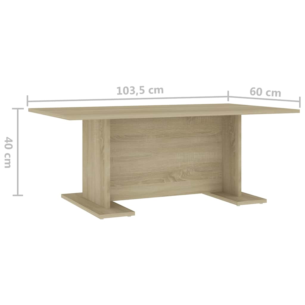 Tavolino Salotto Rovere Sonoma 103,5x60x40 cm Legno Multistrato