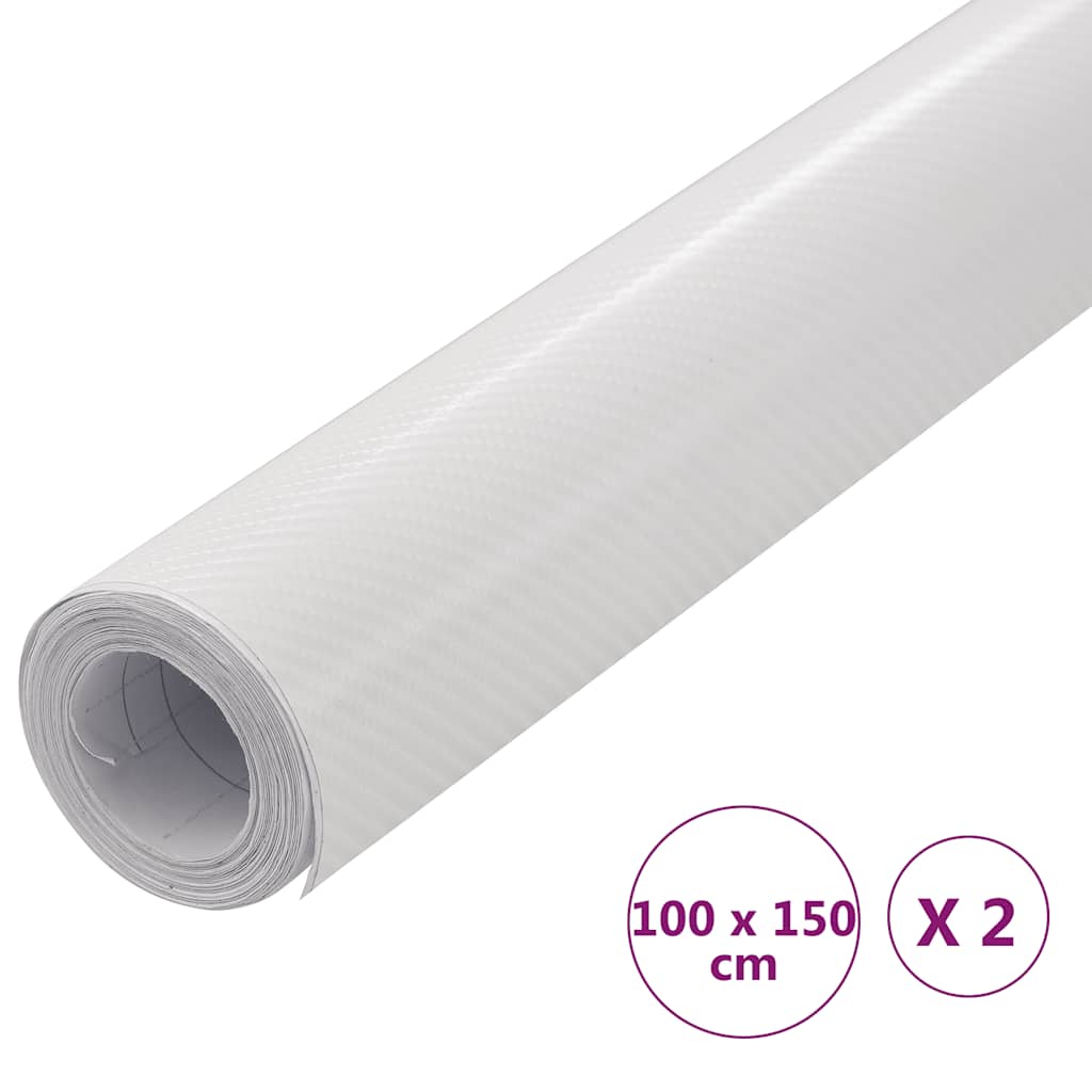 Pellicole per Auto 2 pz 4D Bianco 100x150 cm
