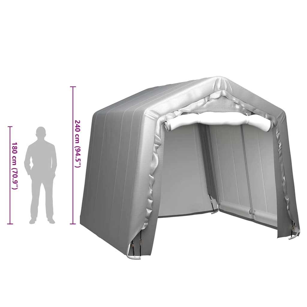 Tenda Capannone 240x240 cm in Acciaio Grigio | homemem39