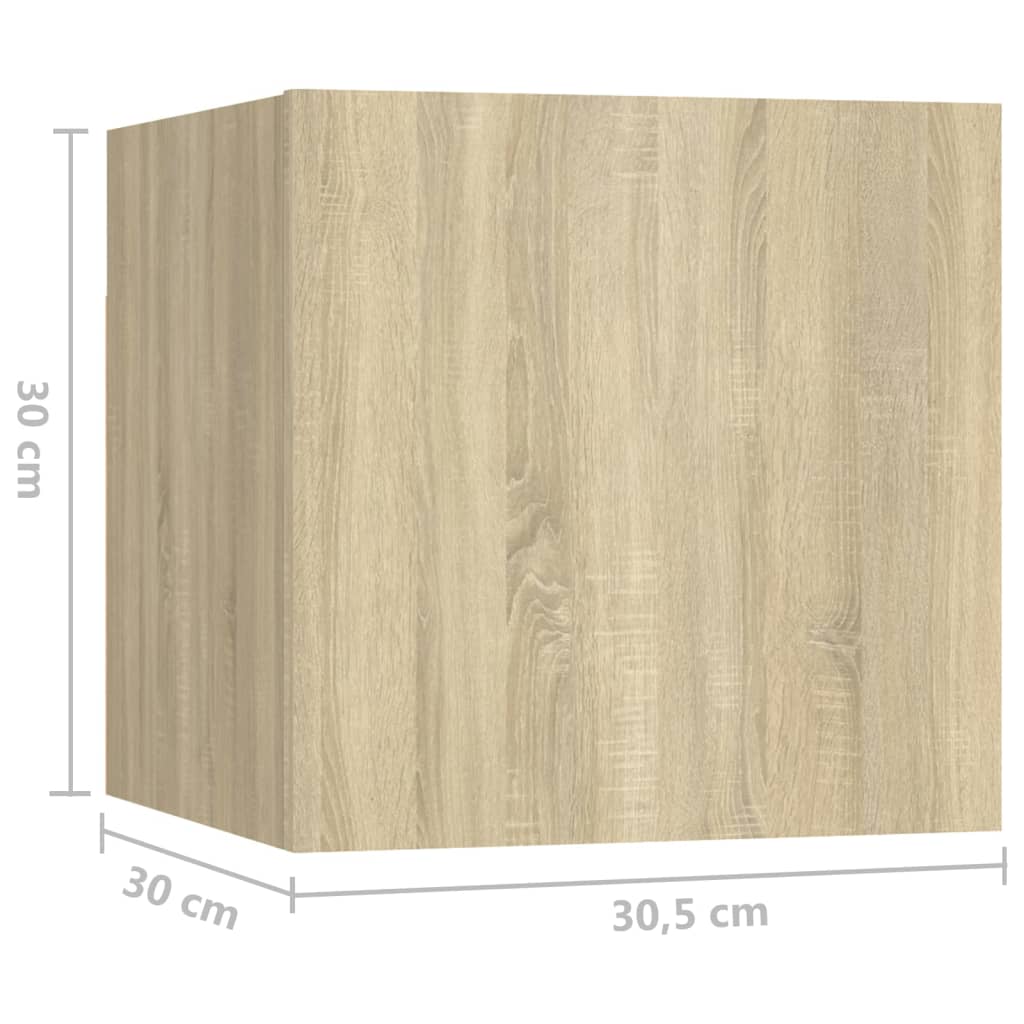 Comodino Rovere Sonoma 30,5x30x30 cm in Truciolato | homemem39