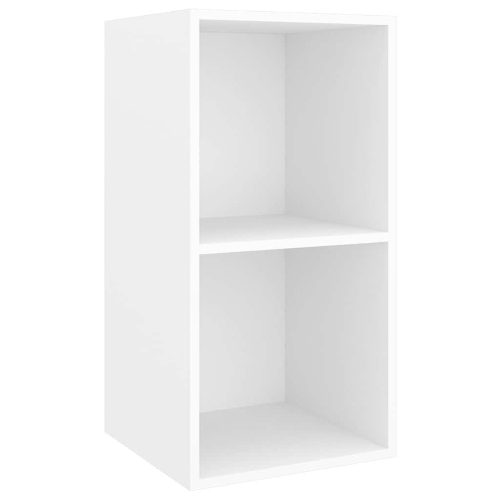 Mobili TV a Parete 4 pz Bianco in legno multistrato
