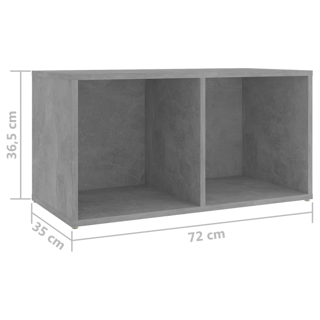 Mobili TV 4 pz Grigio Cemento 72x35x36,5cm in Legno Multistrato - homemem39