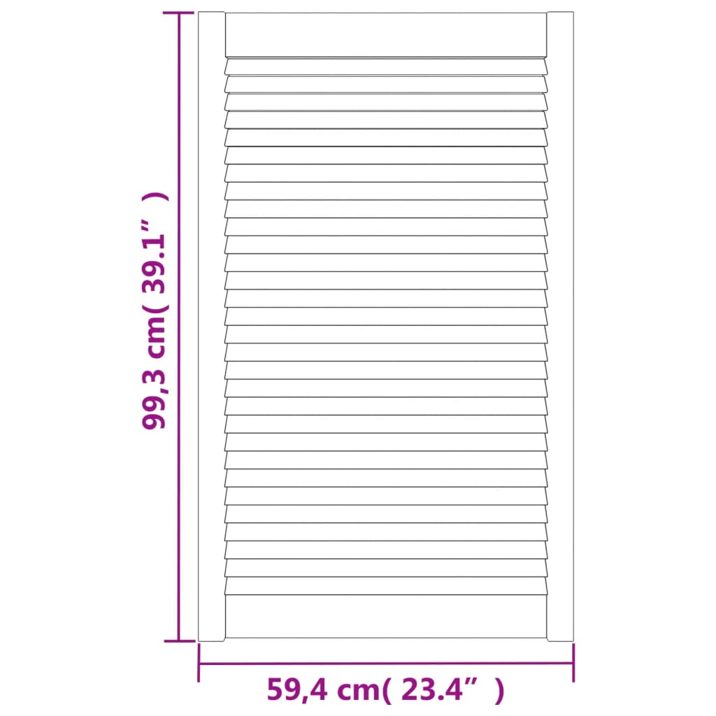 Anta con Design a Lamelle 99,3x59,4 cm in Legno di Pino