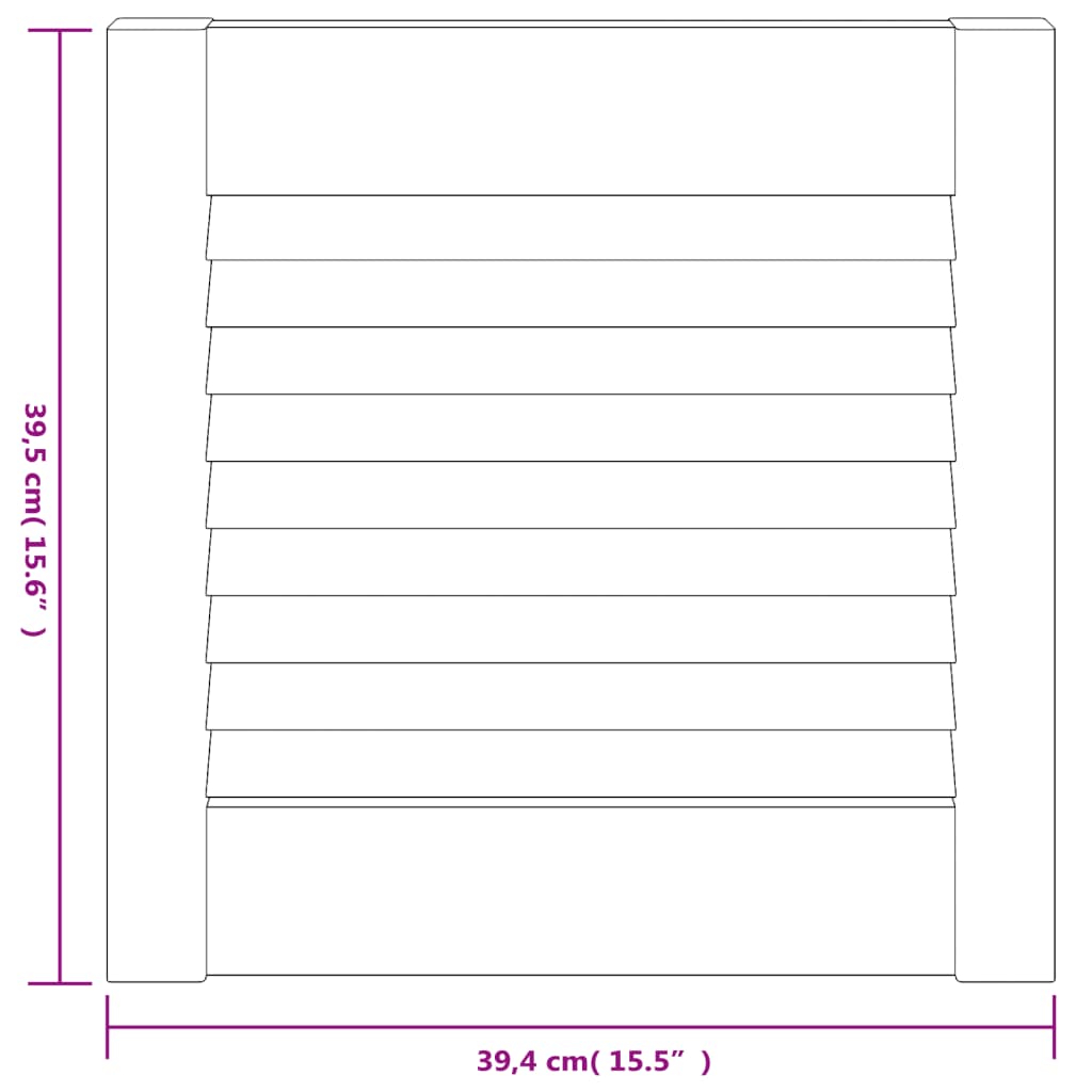 Ante a Lamelle 4 pz Bianche 39,5x39,4 cm in Legno di Pino | homemem39