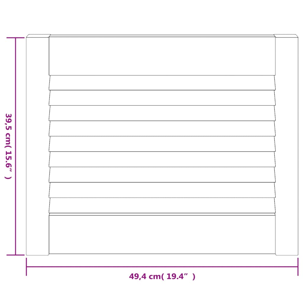 Anta a Lamelle Bianca 39,5x49,4 cm in Legno di Pino | homemem39
