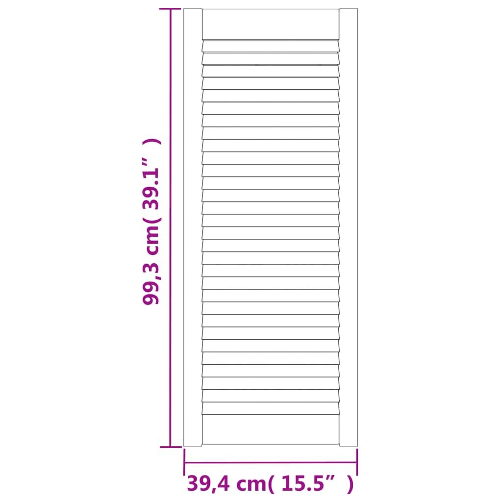 Anta con Design a Lamelle Bianca 99,3x39,4 cm in Legno di Pino