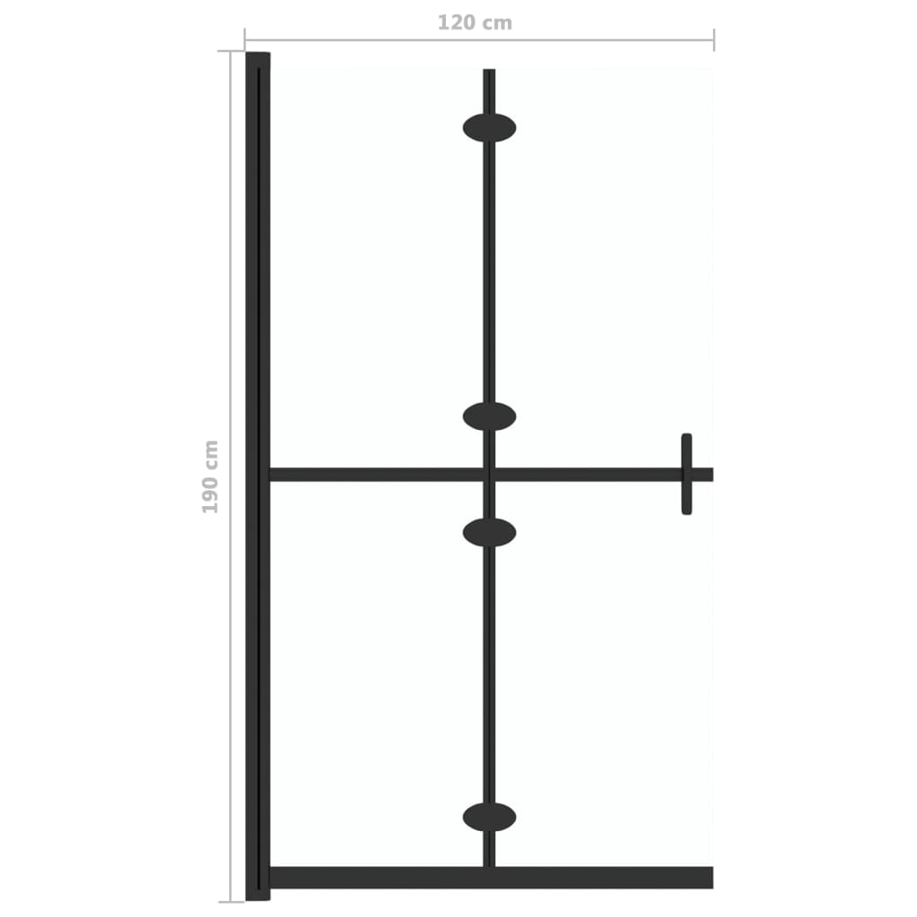 Parete per Doccia Walk-in Pieghevole in Vetro ESG 120x190 cm - homemem39