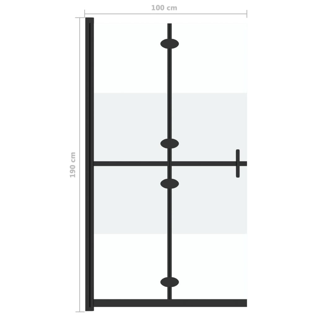 Parete per Doccia Walk-in Pieghevole in Vetro ESG 100x190 cm - homemem39