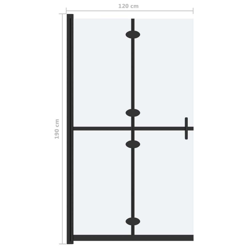 Parete per Doccia Walk-in Pieghevole in Vetro ESG 120x190 cm | homemem39