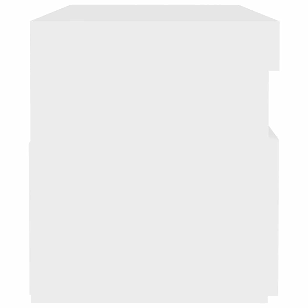 Comodini con Luci LED Bianco 60x35x40 cm in Legno Multistrato | homemem39