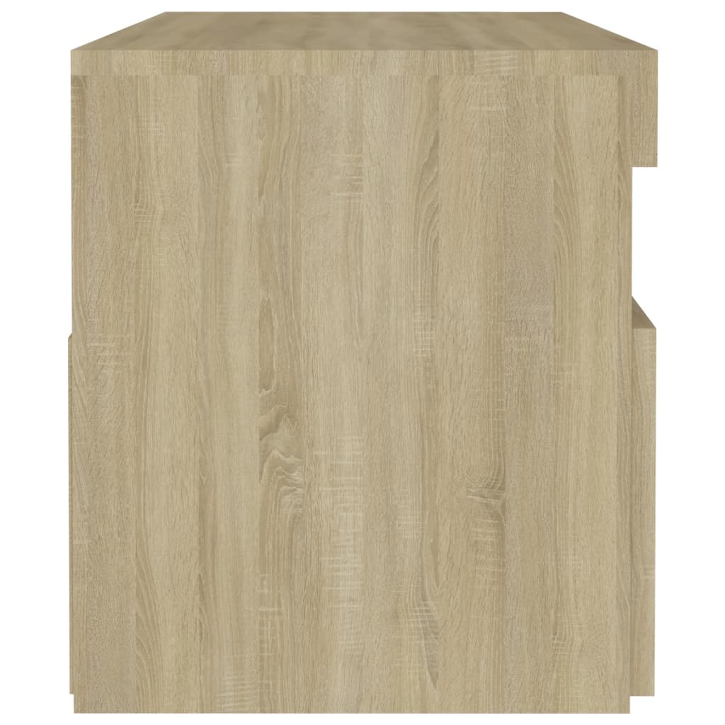 Comodini con Luci LED 2 pz Rovere Sonoma 60x35x40 cm | homemem39