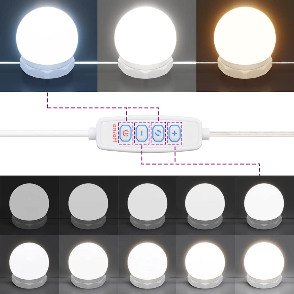 Mobile a Specchio con LED Grigio Cemento 60x31,5x62 cm | homemem39
