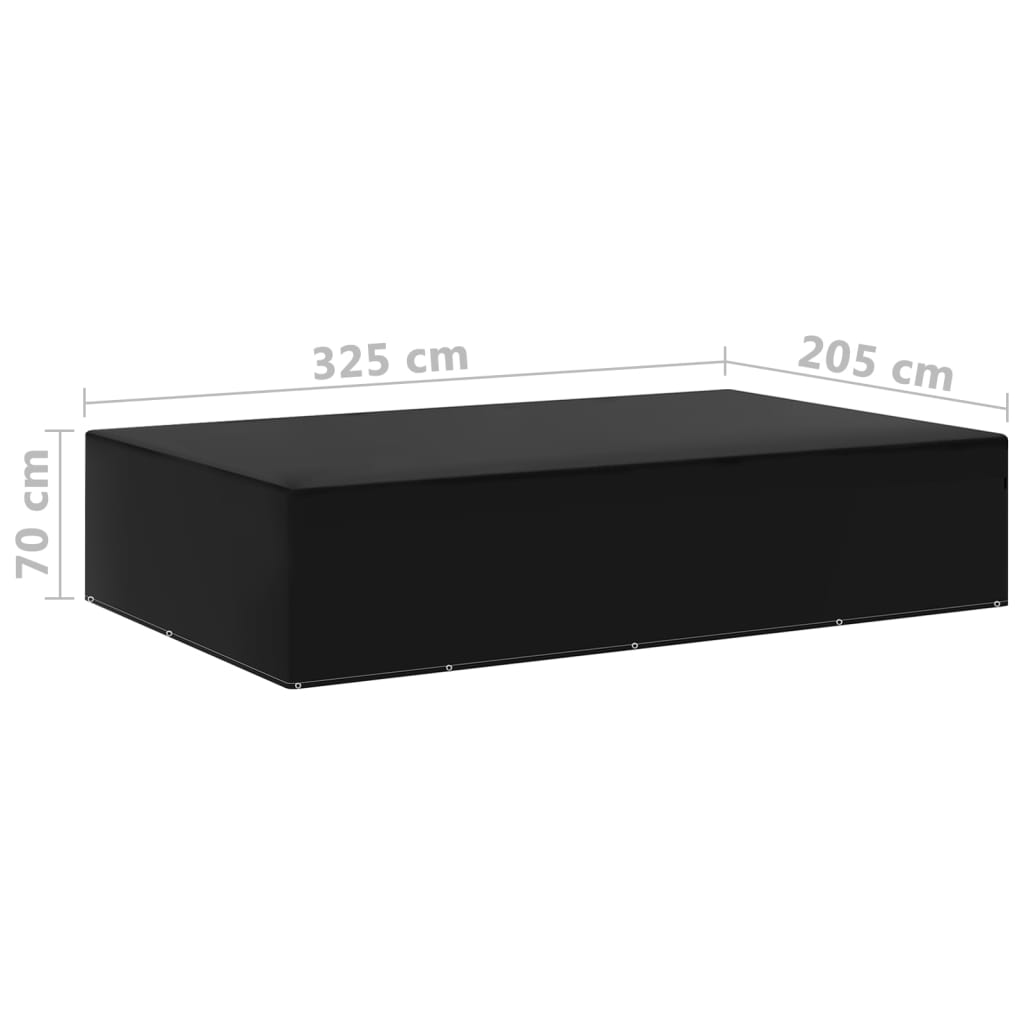 Coperture Arredi Giardino 2 pz 12 Occhielli 325x205x70 cm | homemem39