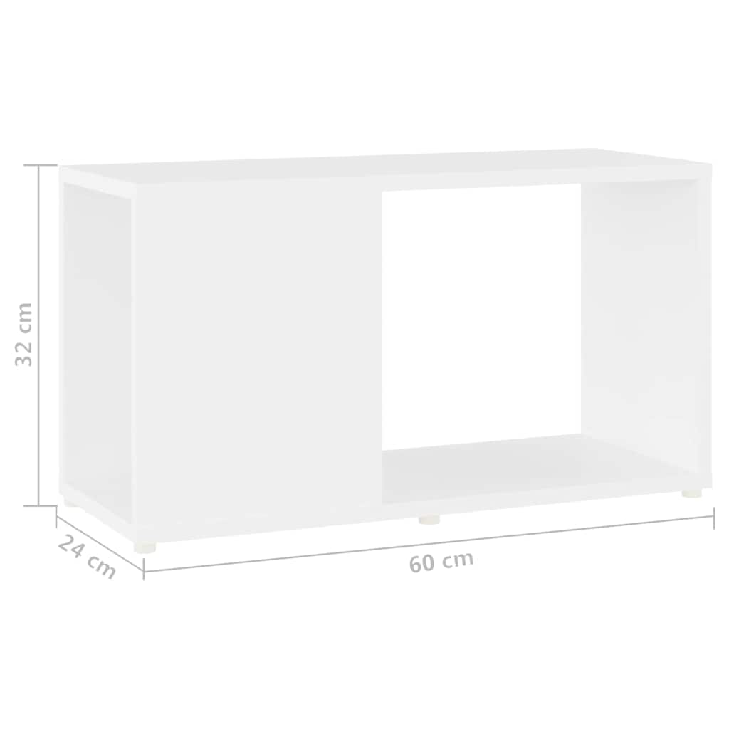 Mobile Porta TV Bianco 60x24x32 cm in Legno Multistrato