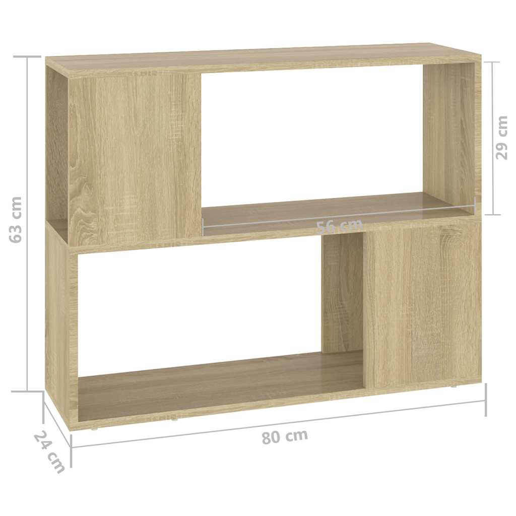 Mobile Porta TV Rovere Sonoma 80x24x63 cm in Truciolato