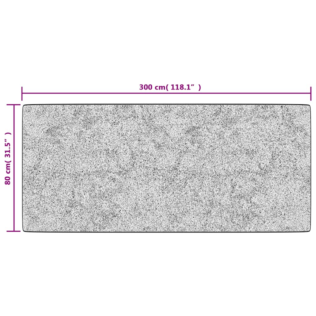 Tappeto Lavabile 80x300 cm Grigio | homemem39
