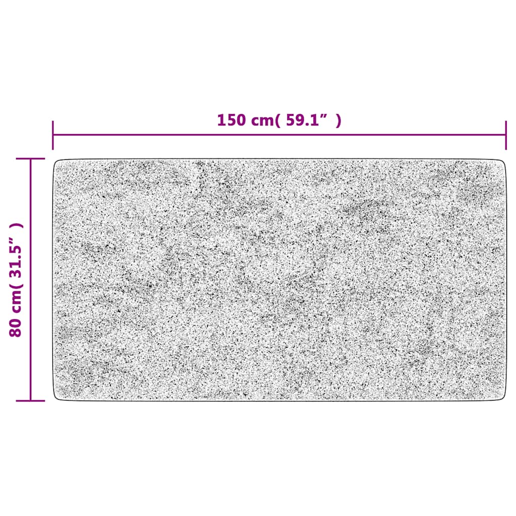 Tappeto Lavabile 80x150 cm Nero e Bianco | homemem39