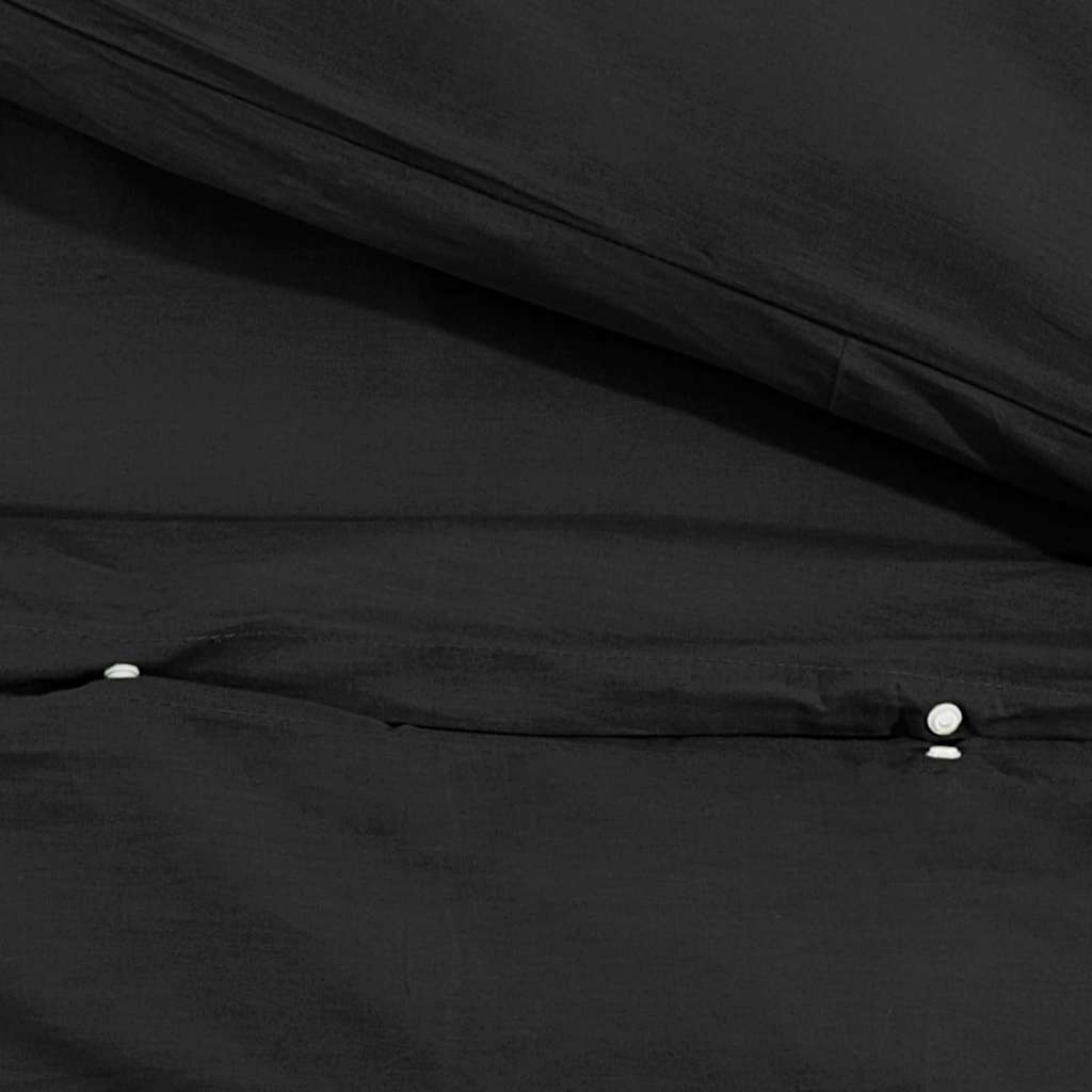 Set Copripiumino Nero 260x240 cm in Microfibra Leggera | homemem39