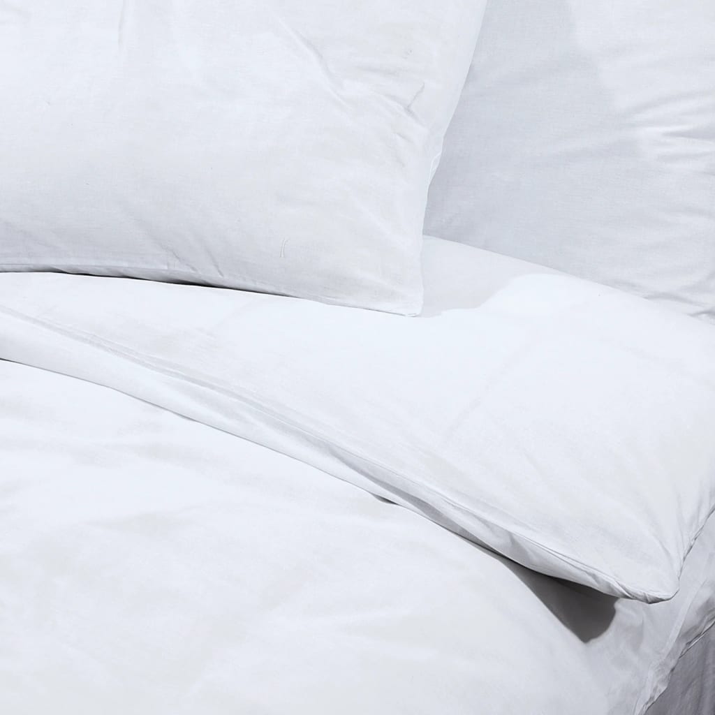 Set Copripiumino Bianco 240x220 cm in Microfibra Leggera | homemem39