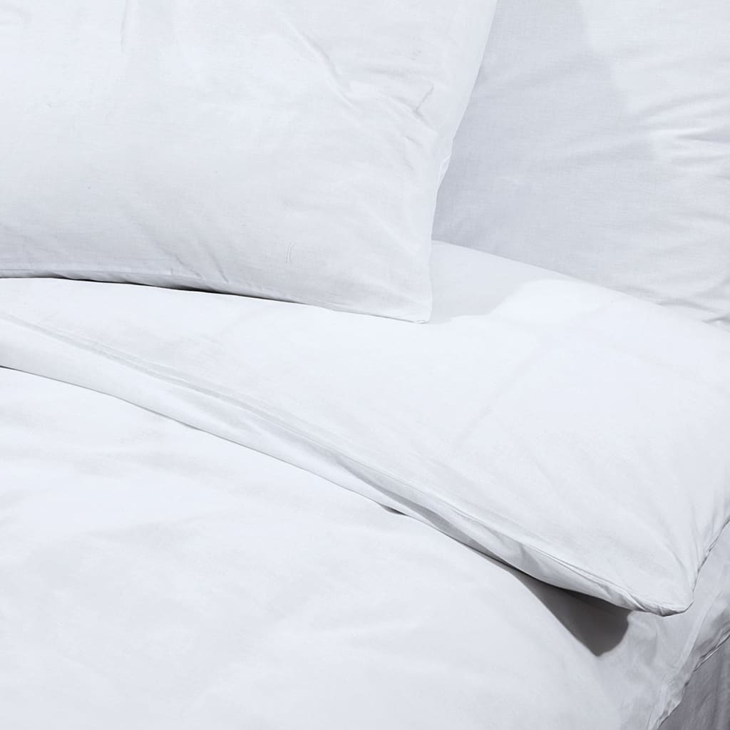 Set Copripiumino Bianco 200x200 cm in Microfibra Leggera | homemem39