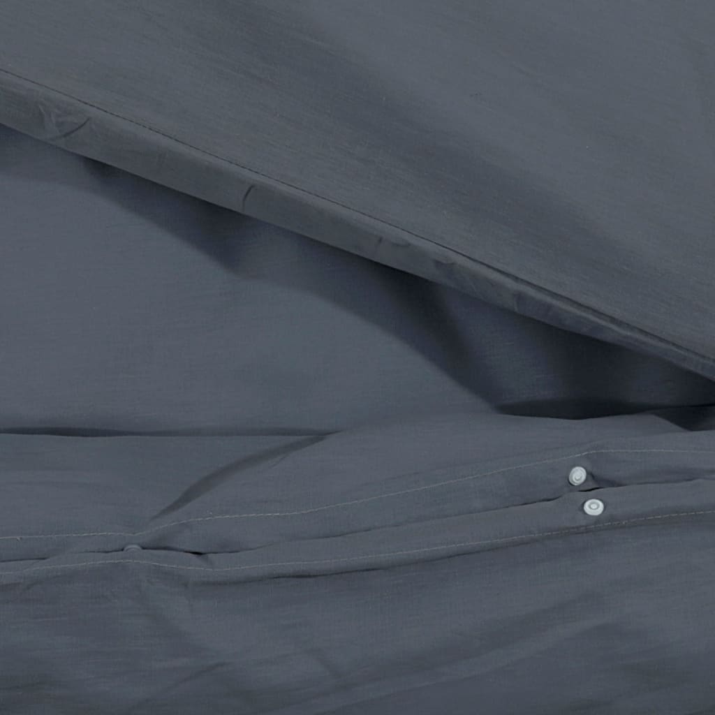 Set Copripiumino Antracite 200x200 cm in Cotone | homemem39